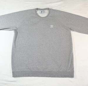 Adidas Originals Men's Trefoil Essentials Crewneck Sweatshirt Heather Grey XL